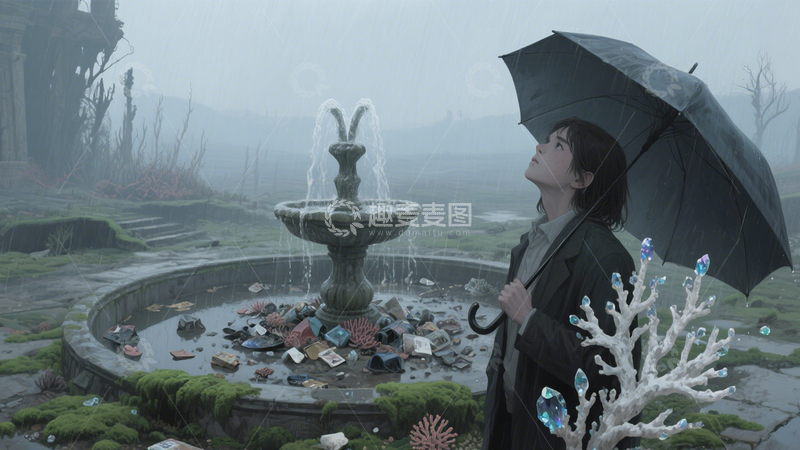 高清大图下载【趣麦麦图】残墟冰语的孤独剪影