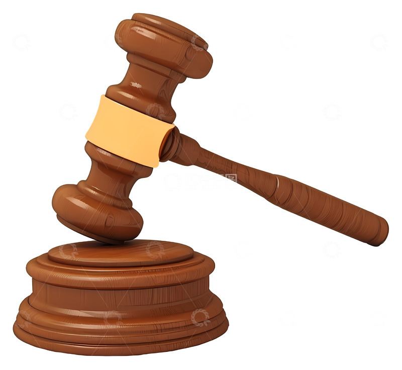 高清大图下载【趣麦麦图】法官的木槌插图3D插画免抠透明png素材