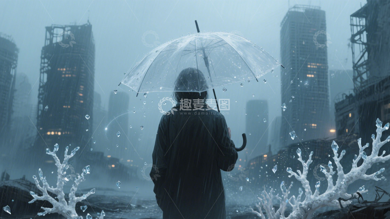 高清大图下载【趣麦麦图】残墟冰语的孤独剪影3