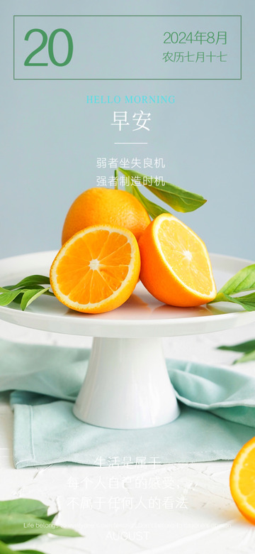 夏日夏天早安你好宣传海报13