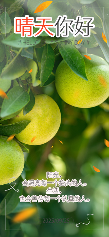 夏日夏天早安你好宣传海报1