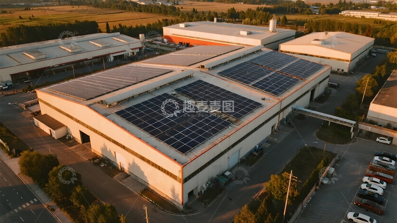 高清大图下载【趣麦麦图】光伏工厂的绿色图景3