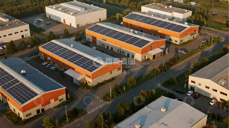 高清大图下载【趣麦麦图】光伏工厂的绿色图景7