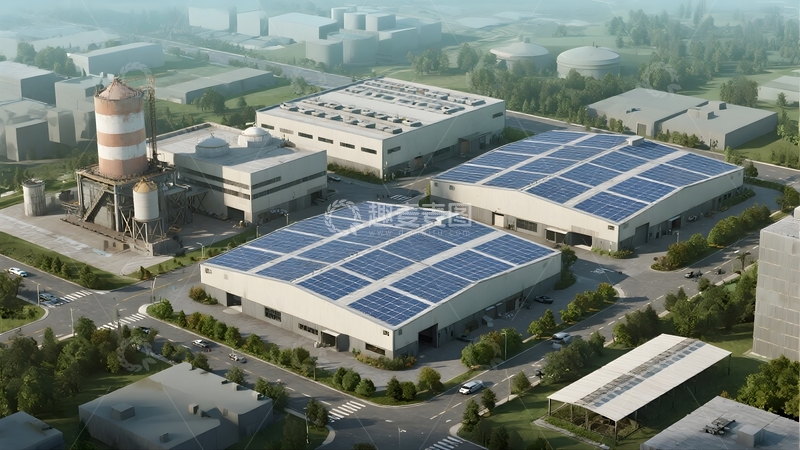 高清大图下载【趣麦麦图】光伏工厂的绿色图景9