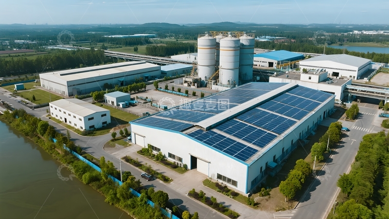 高清大图下载【趣麦麦图】光伏工厂的绿色图景2