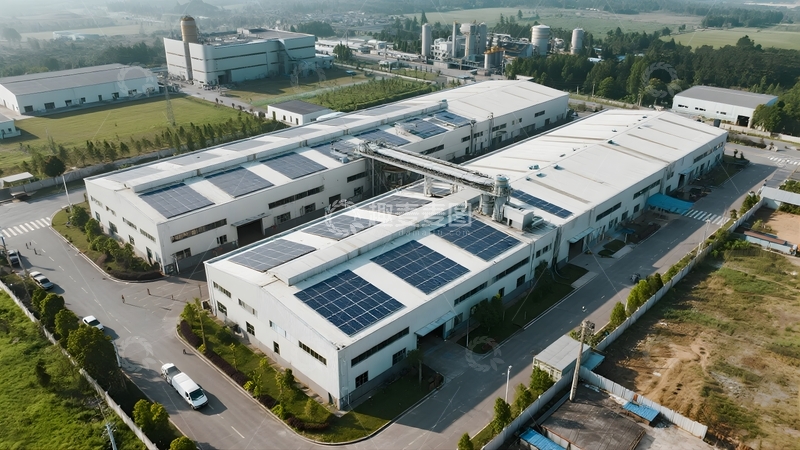 高清大图下载【趣麦麦图】光伏工厂的绿色图景