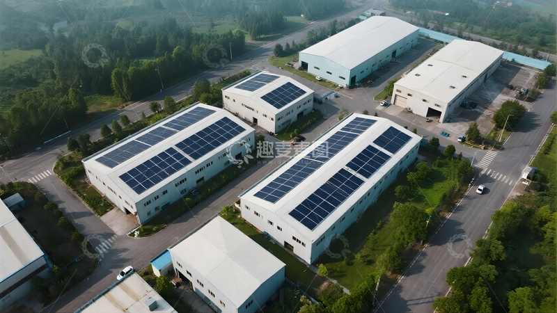 高清大图下载【趣麦麦图】光伏工厂的绿色图景4