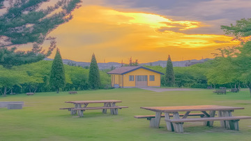 国外乡村小镇草坪风景