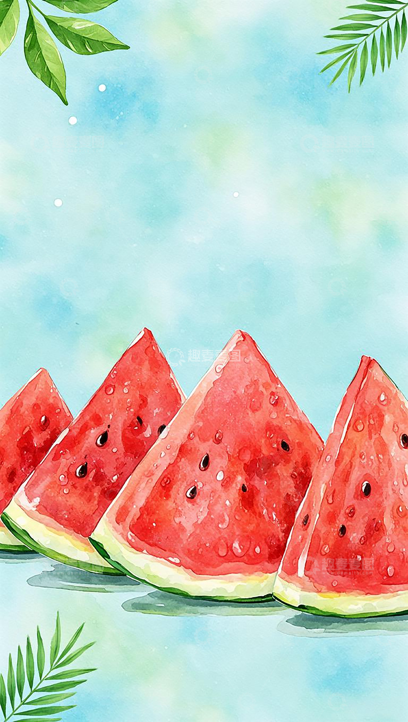 高清大图下载【趣麦麦图】夏日海报西瓜