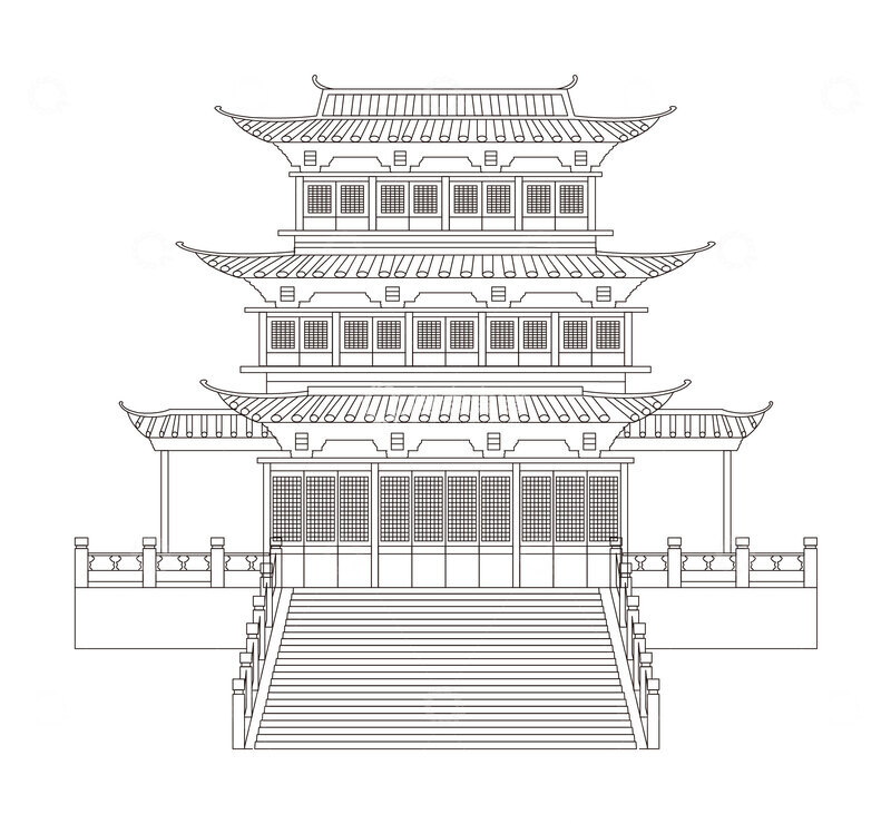 源文件下载【趣麦麦图】古楼 中国风