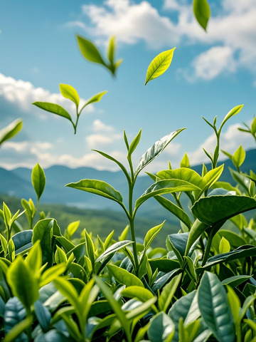 AICG摄影清新茶园大自然场景