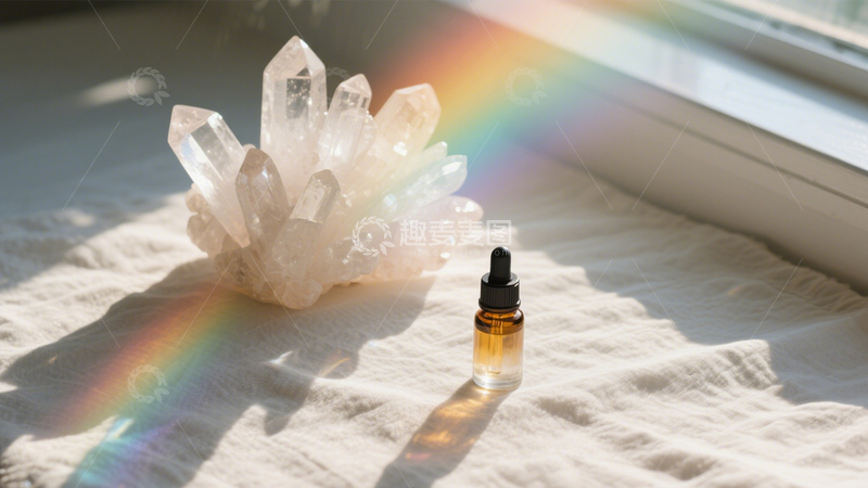 高清大图下载【趣麦麦图】水晶精油疗愈静谧