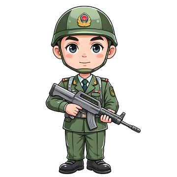 卡通军人形象