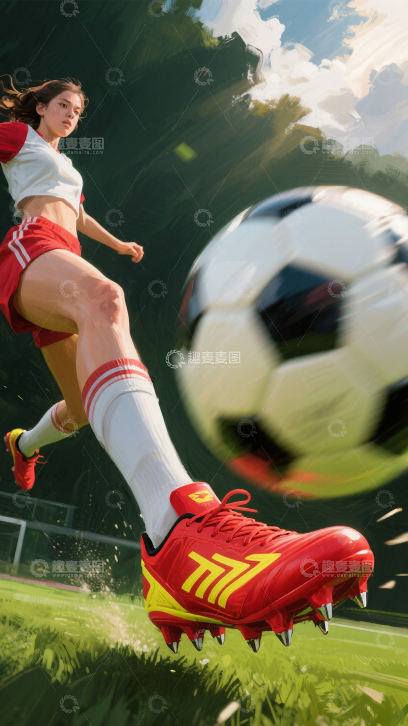 高清大图下载【趣麦麦图】足球鞋运动活力户外1