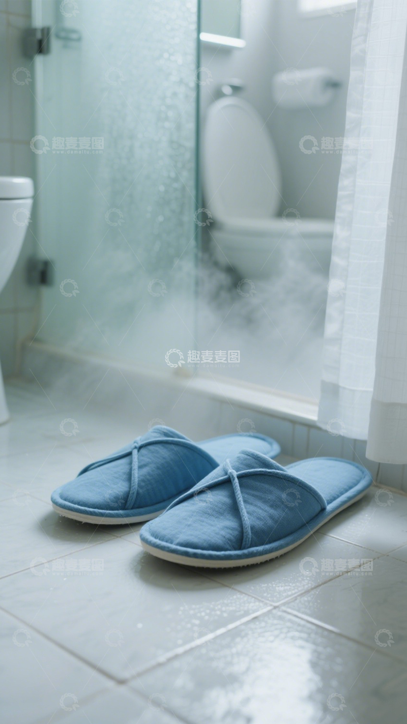高清大图下载【趣麦麦图】浴室拖鞋居家舒适1