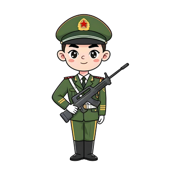 卡通军人形象1