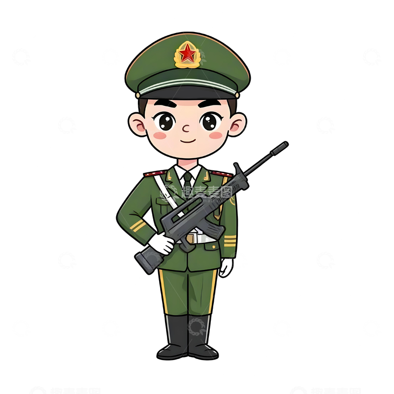 卡通军人形象1