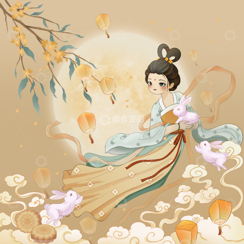 高清大图下载【趣麦麦图】传统节日 中秋佳节