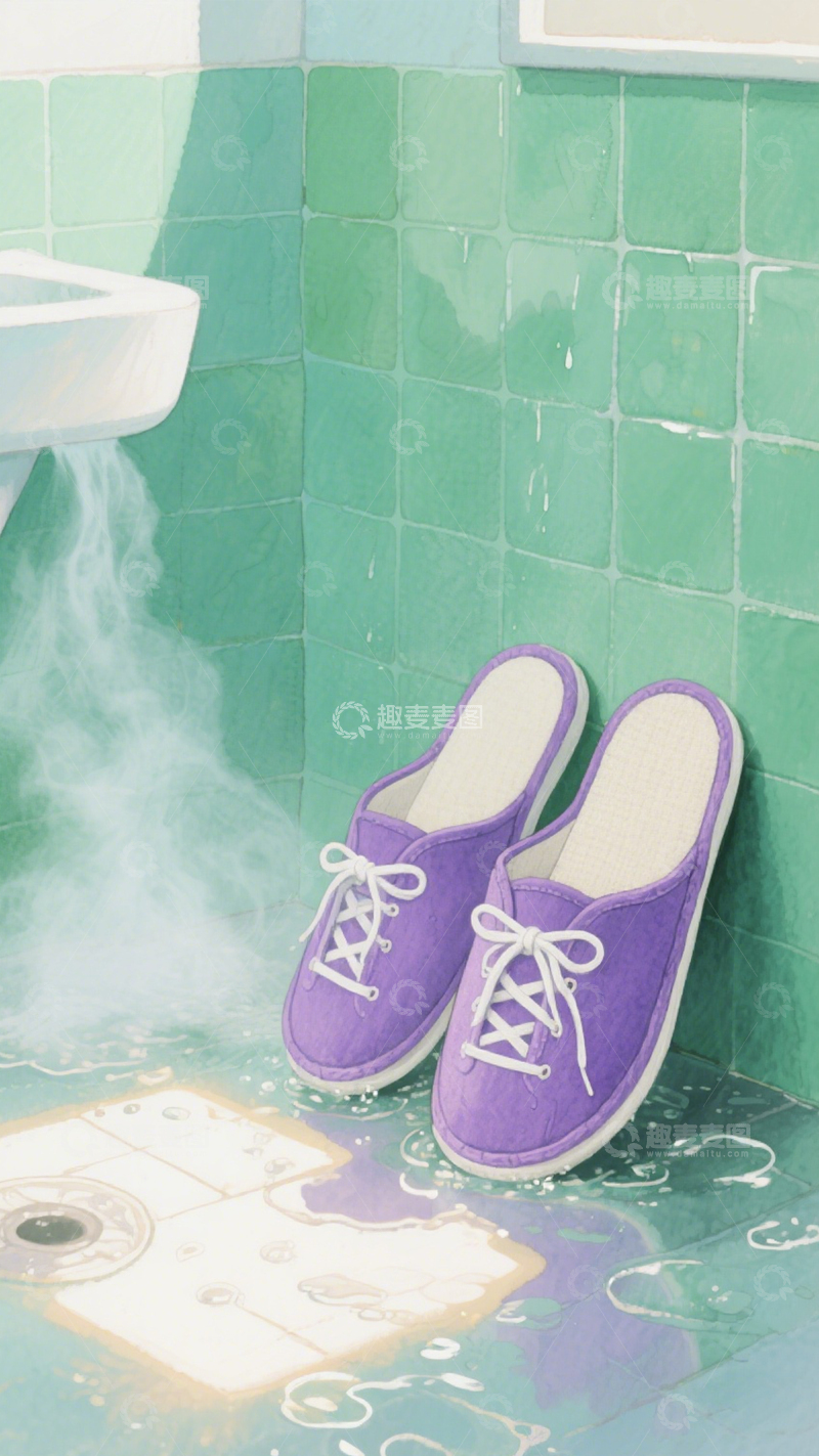 高清大图下载【趣麦麦图】浴室拖鞋居家舒适2
