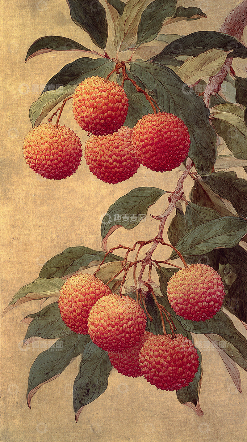 高清大图下载【趣麦麦图】枝头红荔满园香