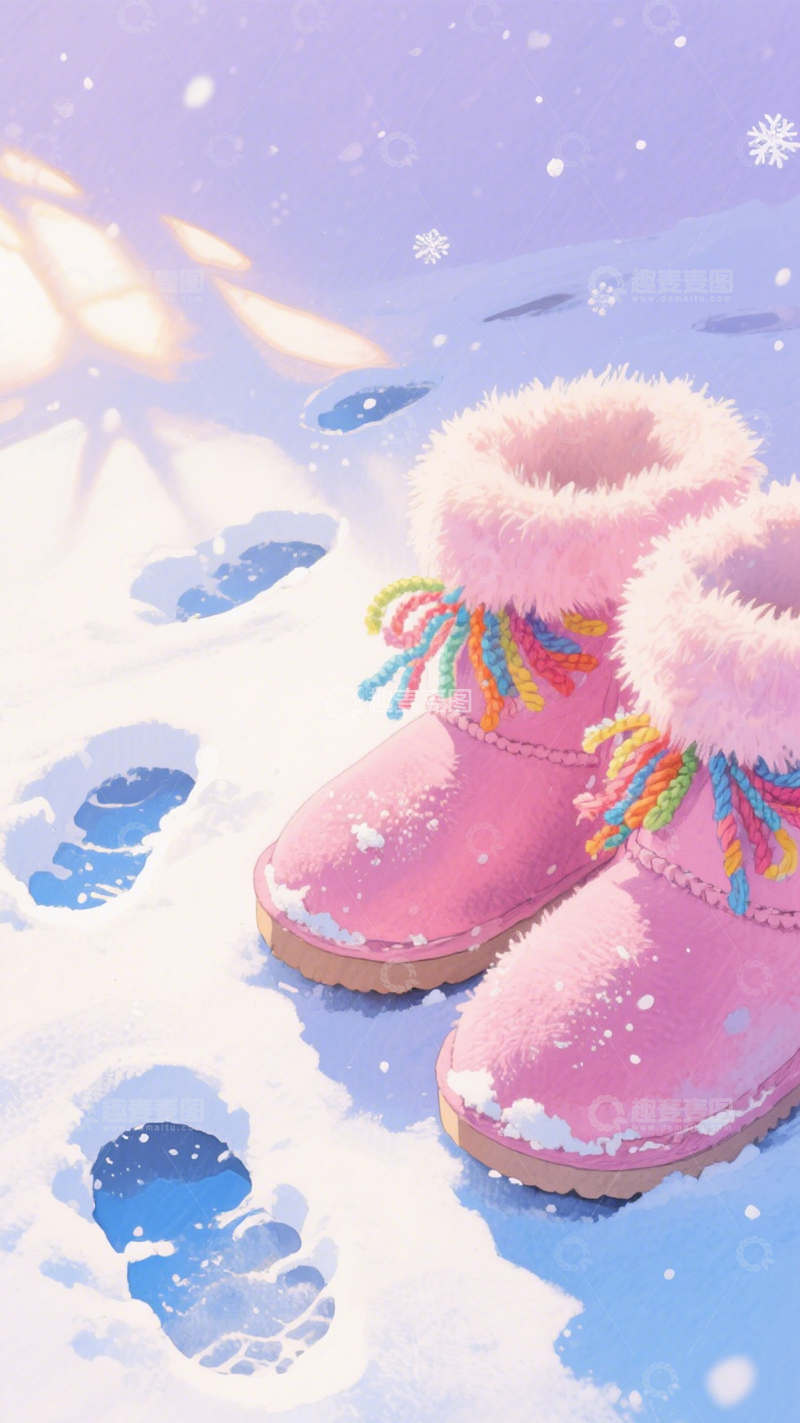 高清大图下载【趣麦麦图】雪地靴冬季温暖户外