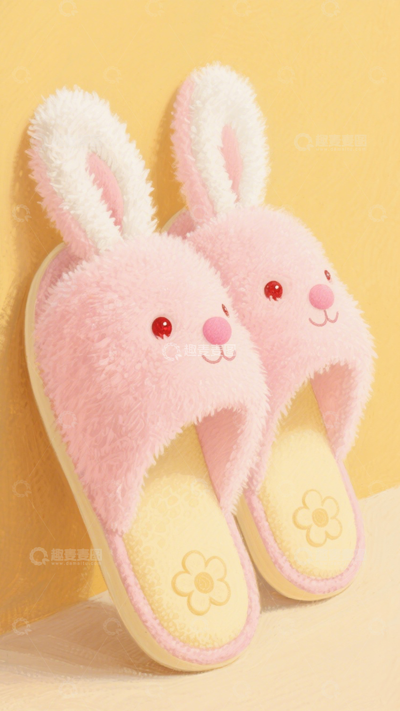 高清大图下载【趣麦麦图】卡通拖鞋居家萌趣3
