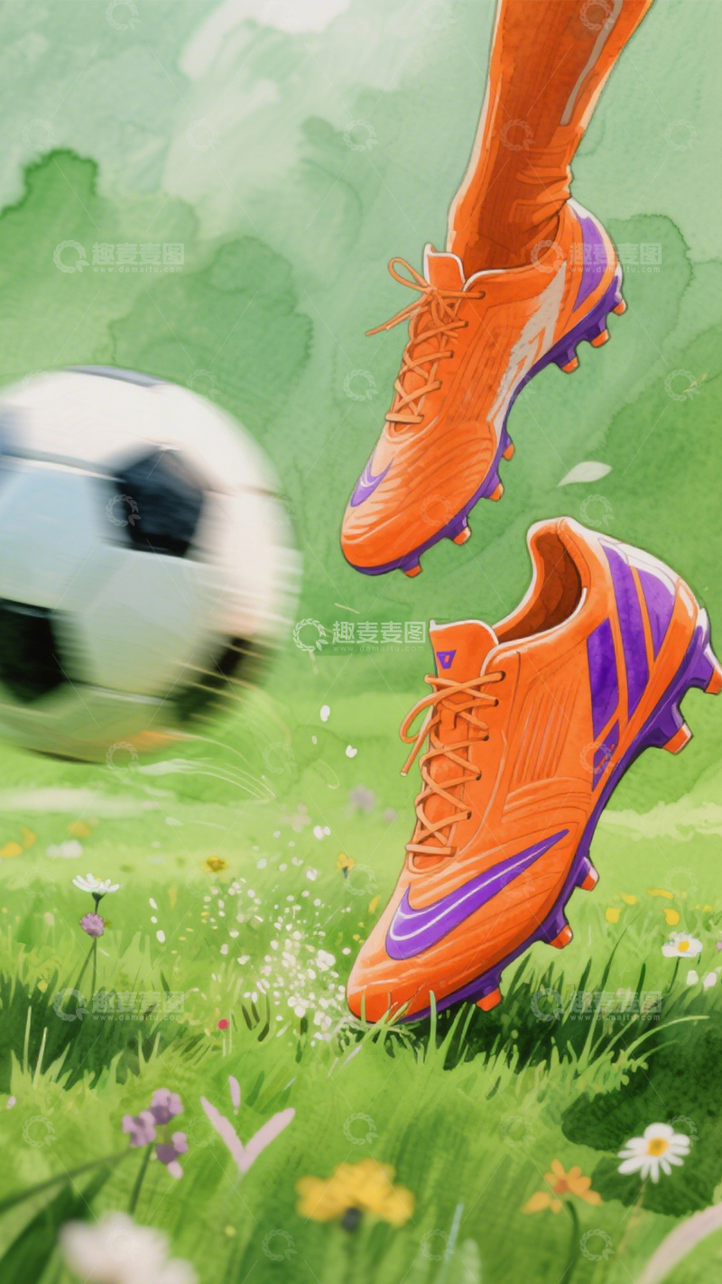 高清大图下载【趣麦麦图】足球鞋运动活力户外
