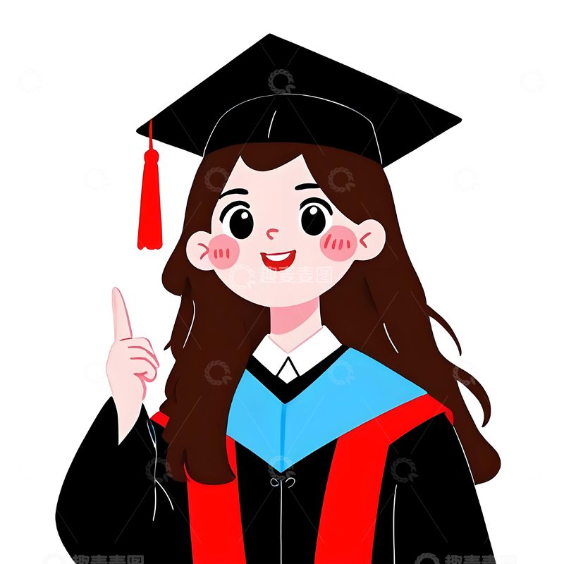 源文件下载【趣麦麦图】毕业季主题卡通人物形象3
