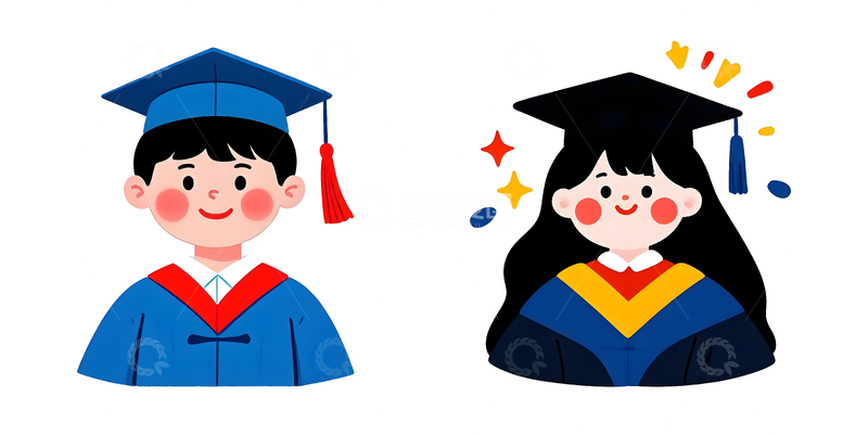 源文件下载【趣麦麦图】毕业季主题卡通人物形象2