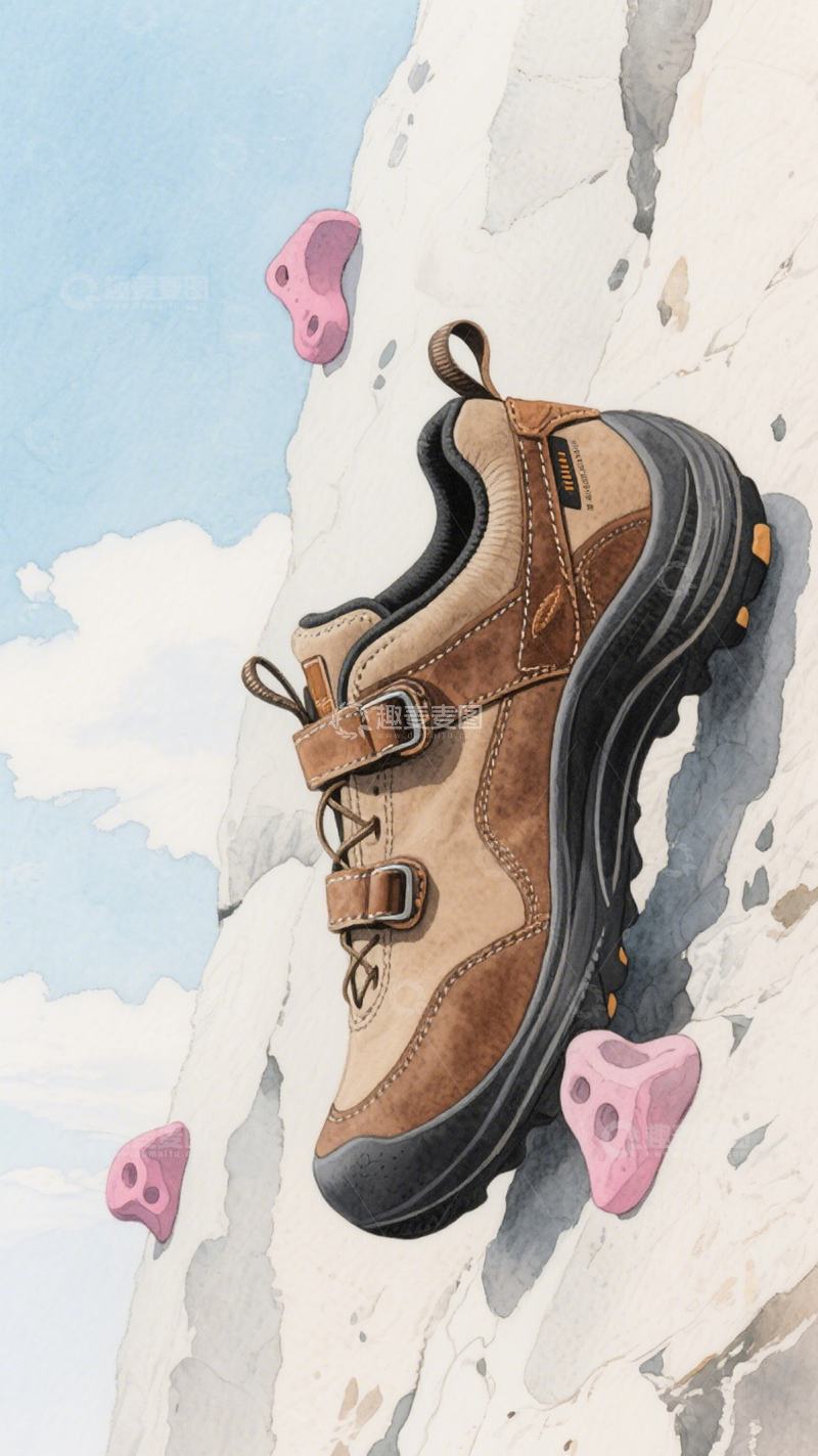 高清大图下载【趣麦麦图】攀岩鞋户外专业运动