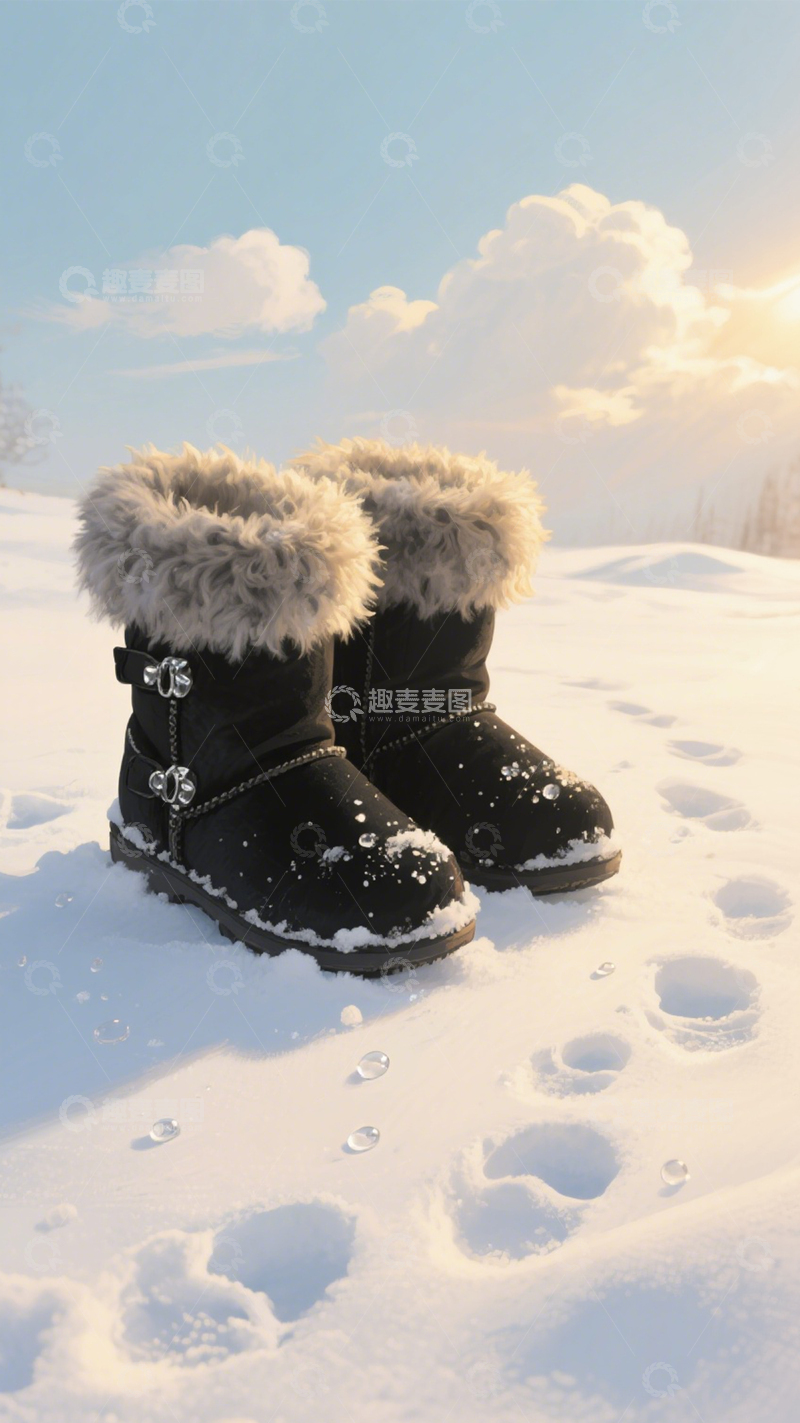 高清大图下载【趣麦麦图】雪地靴冬季温暖户外2