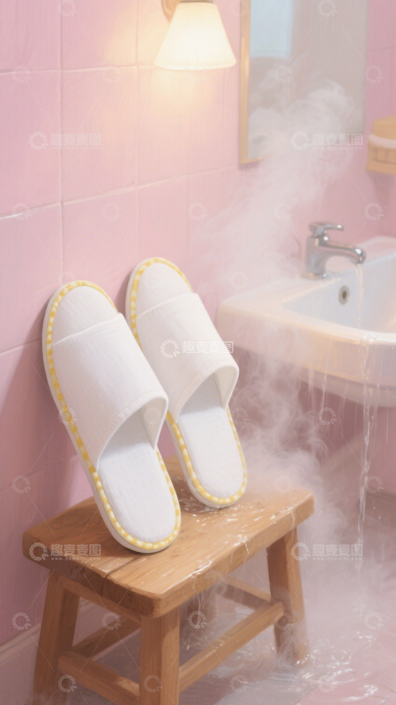 高清大图下载【趣麦麦图】浴室拖鞋居家舒适