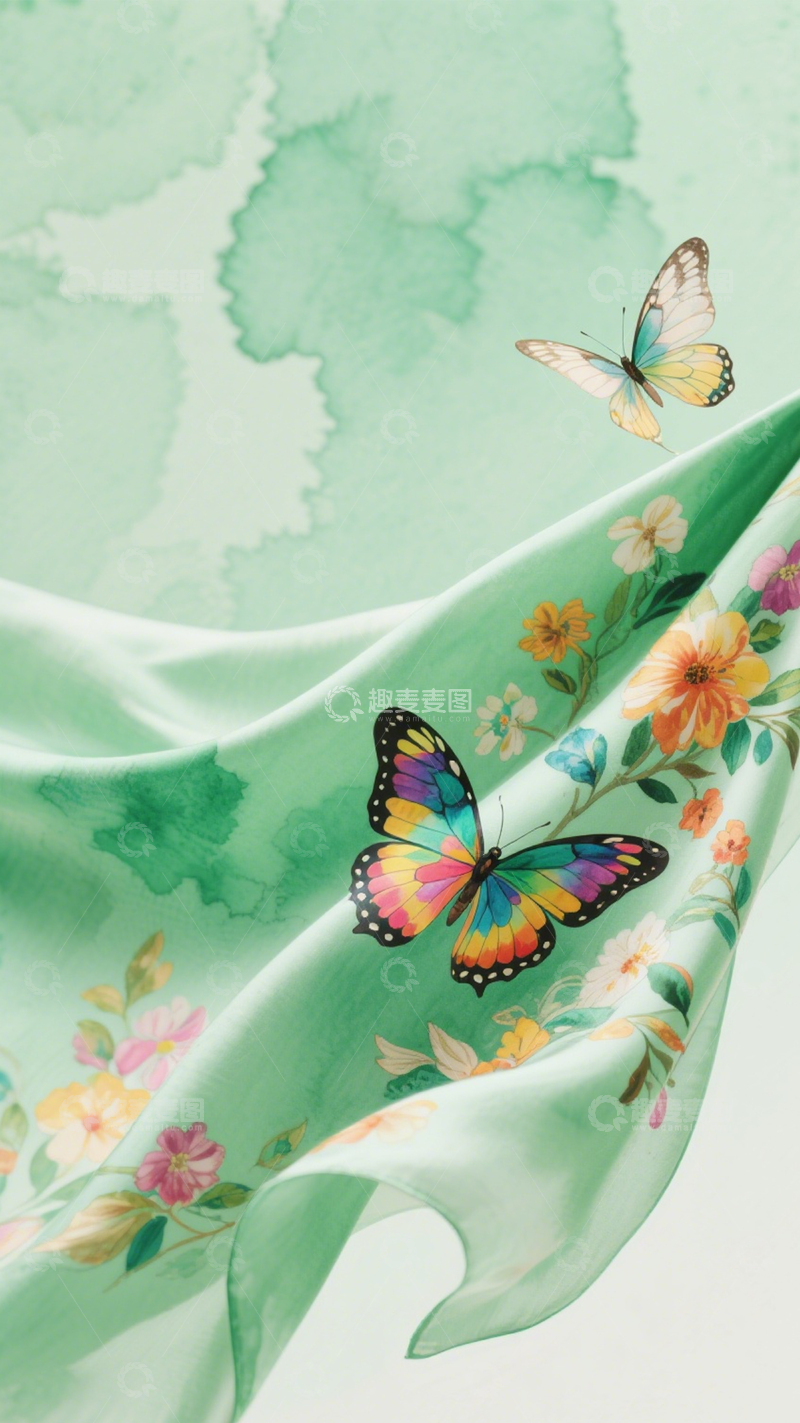 高清大图下载【趣麦麦图】真丝方巾优雅百搭