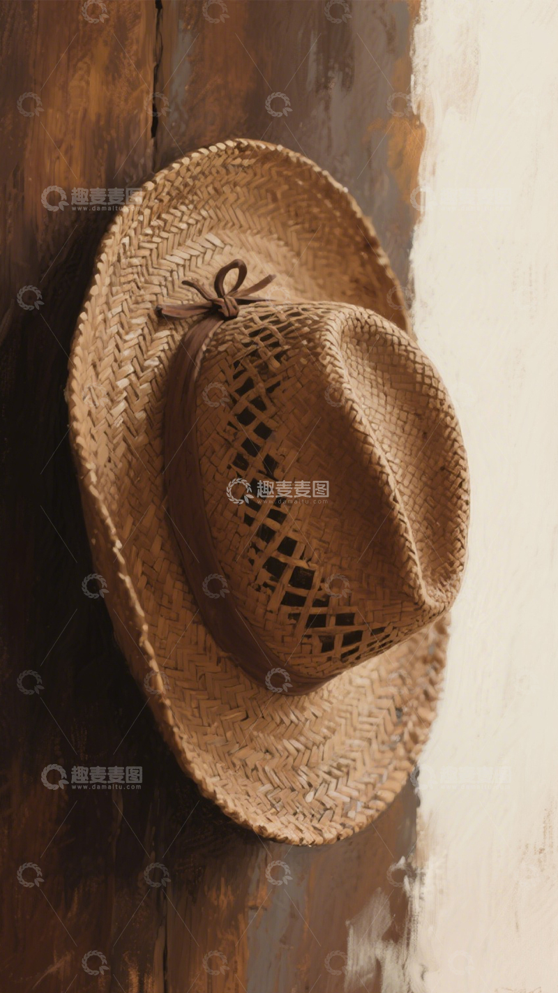 高清大图下载【趣麦麦图】草编礼帽夏日清新1