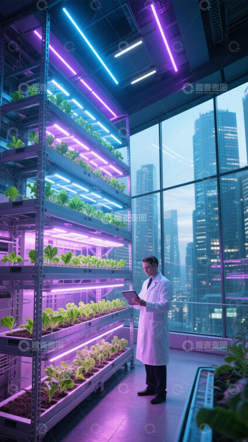 高清大图下载【趣麦麦图】植物工厂科技农业2