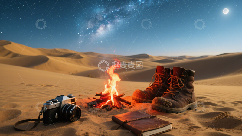 高清大图下载【趣麦麦图】沙漠露营靴户外冒险3