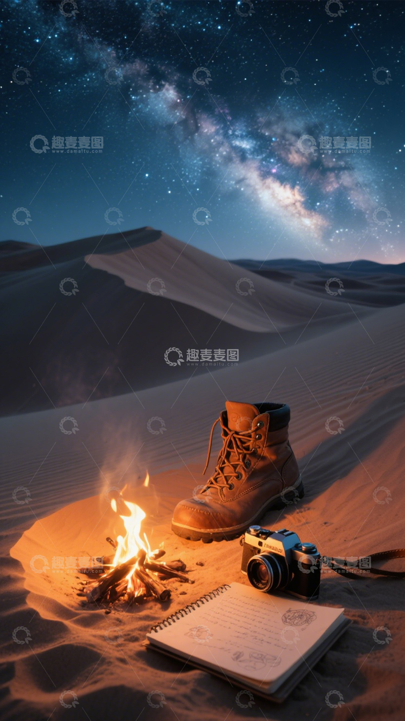 高清大图下载【趣麦麦图】沙漠露营靴户外冒险2