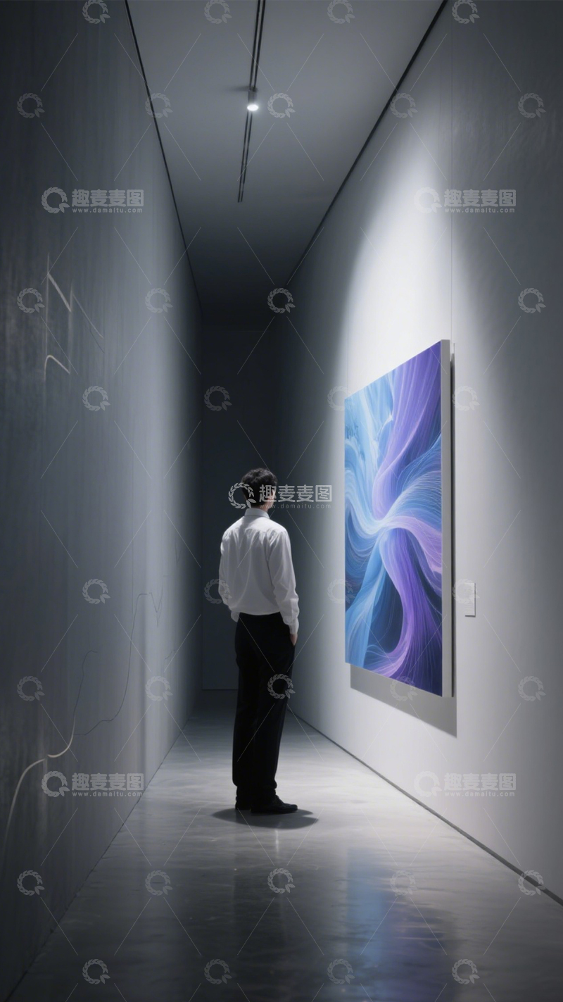 艺术展厅观画静谧1