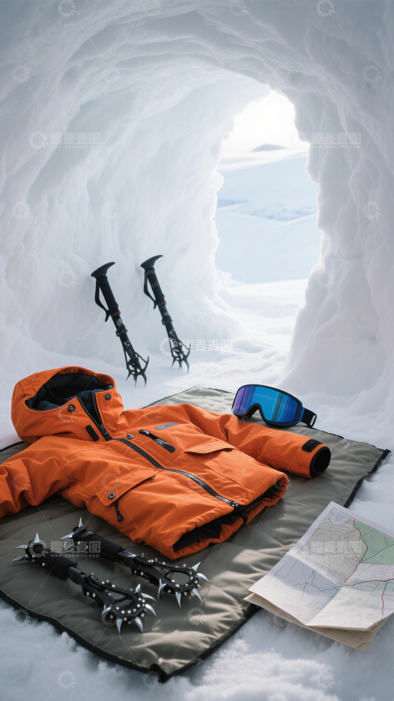 高清大图下载【趣麦麦图】极地装备户外冒险