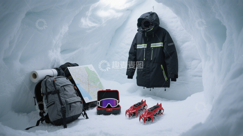 高清大图下载【趣麦麦图】极地装备户外冒险1