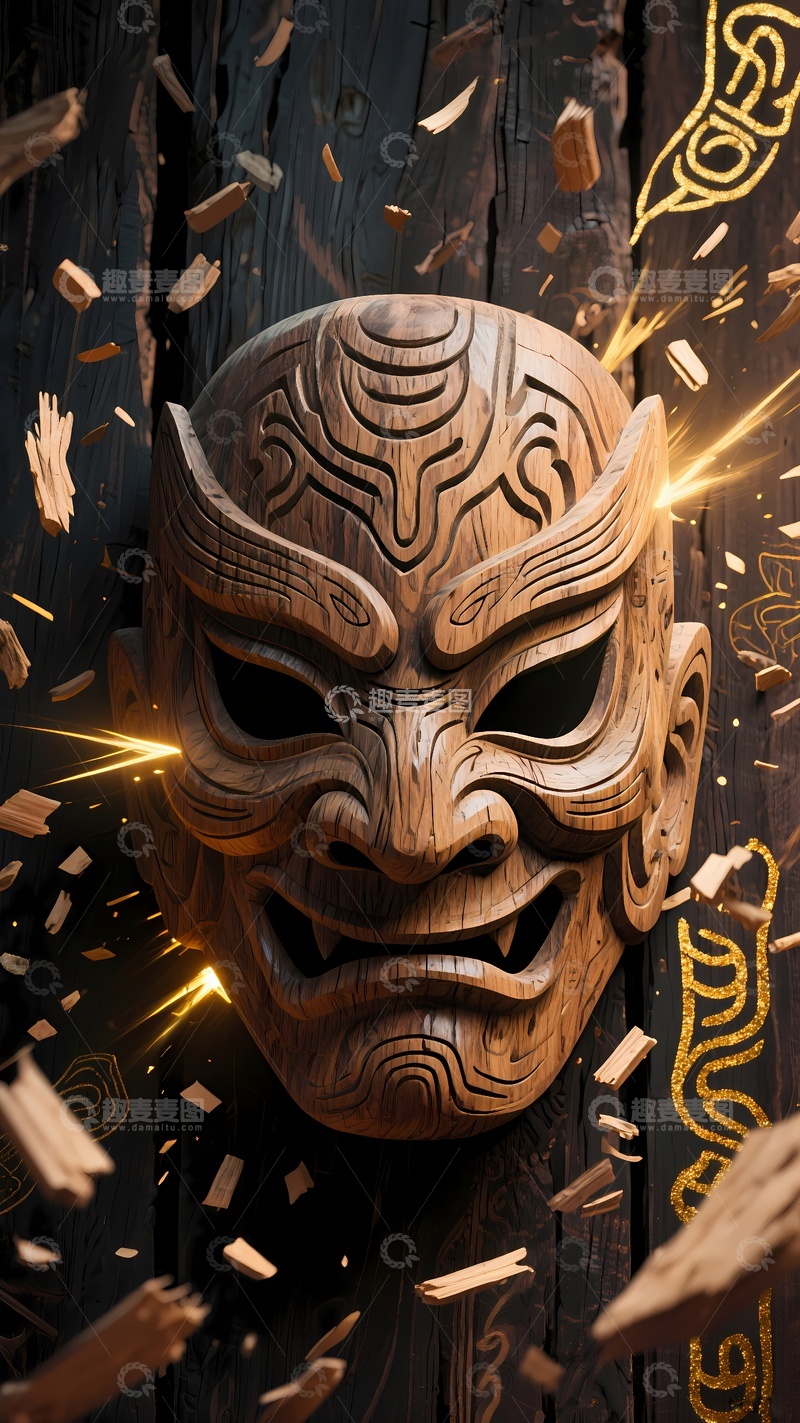 高清大图下载【趣麦麦图】手机壳图案面具插图