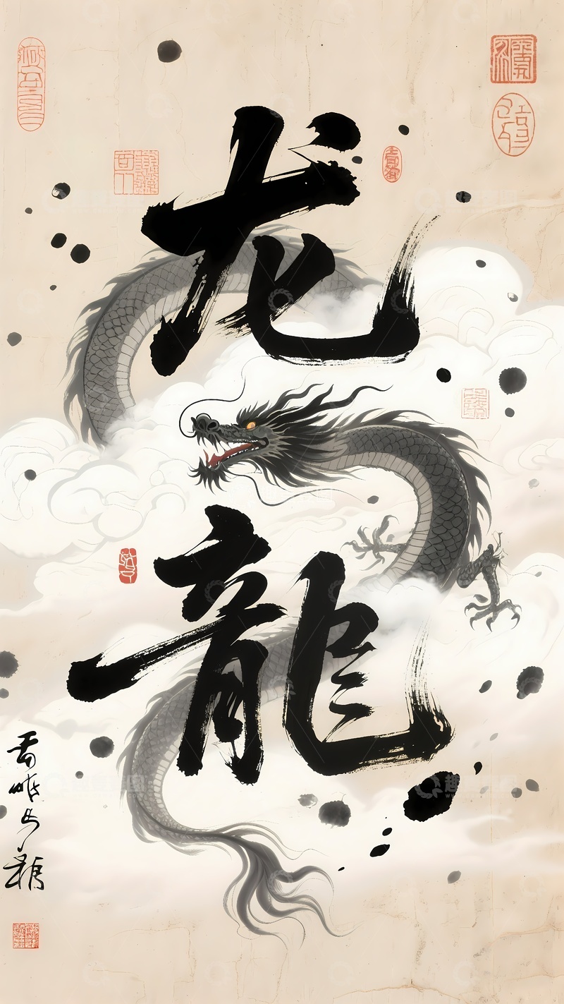 高清大图下载【趣麦麦图】手机壳图案龙插图