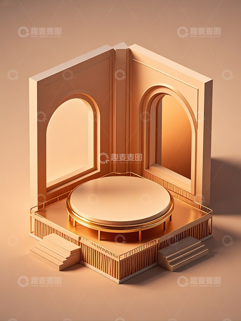 高清大图下载【趣麦麦图】温馨极简主义产品展示台1