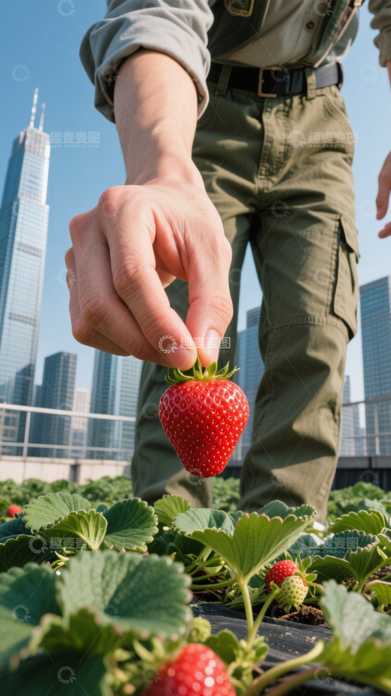 高清大图下载【趣麦麦图】都市草莓采摘新鲜2