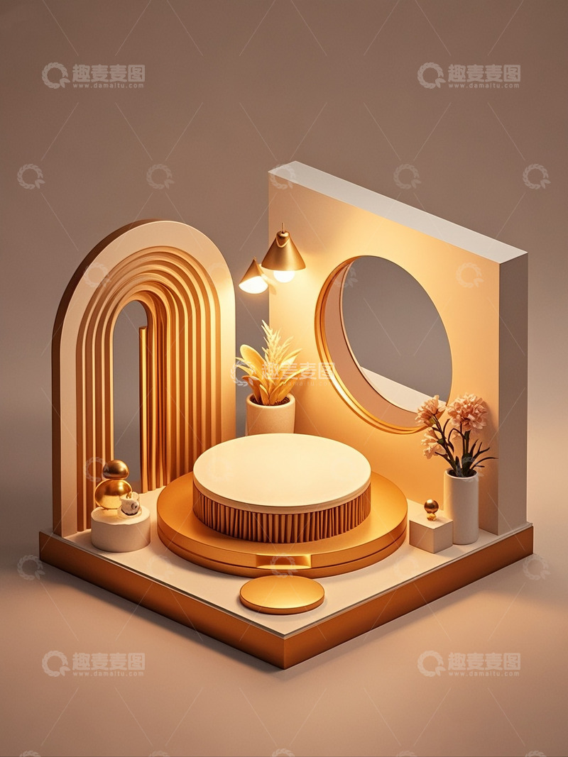 高清大图下载【趣麦麦图】温馨极简主义产品展示台