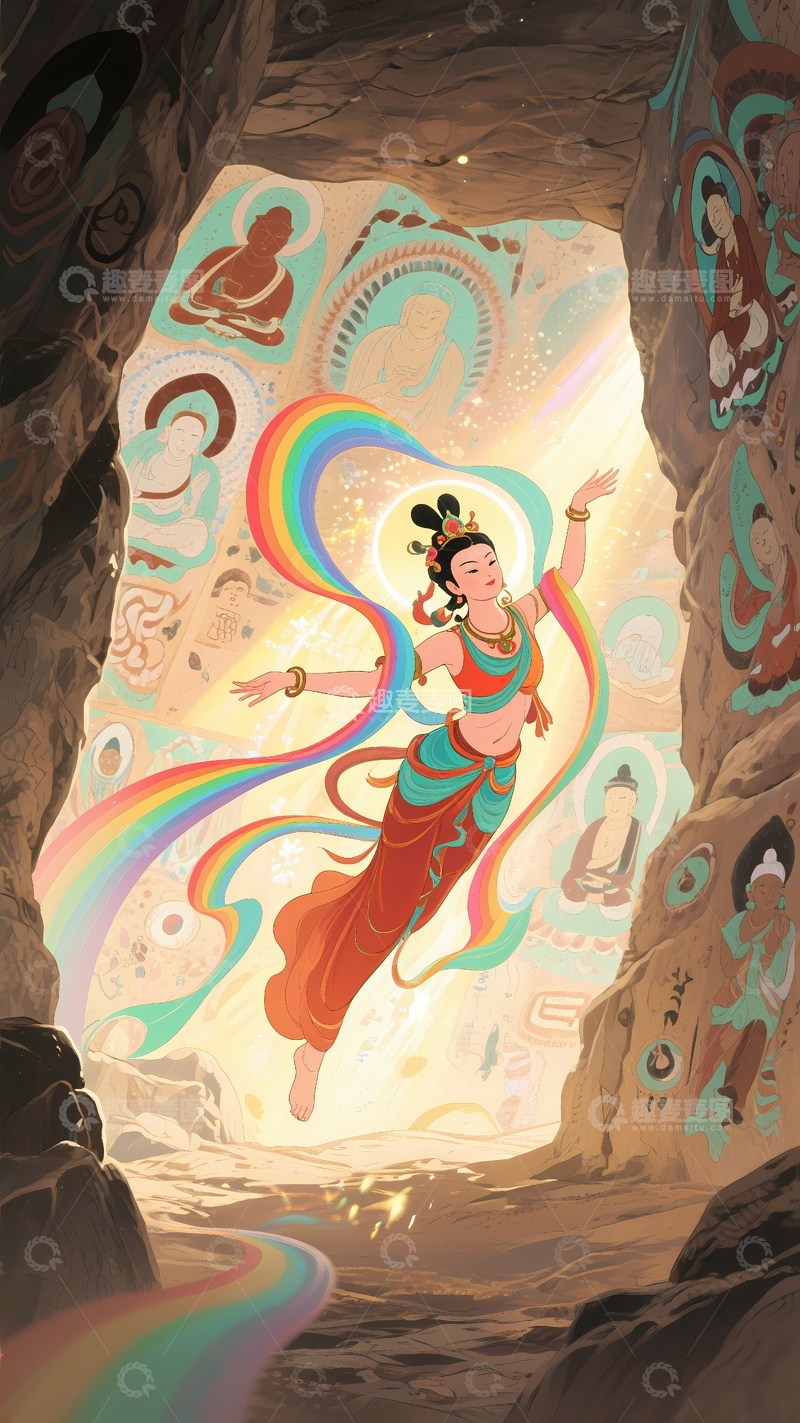 高清大图下载【趣麦麦图】手机壳图案飞天