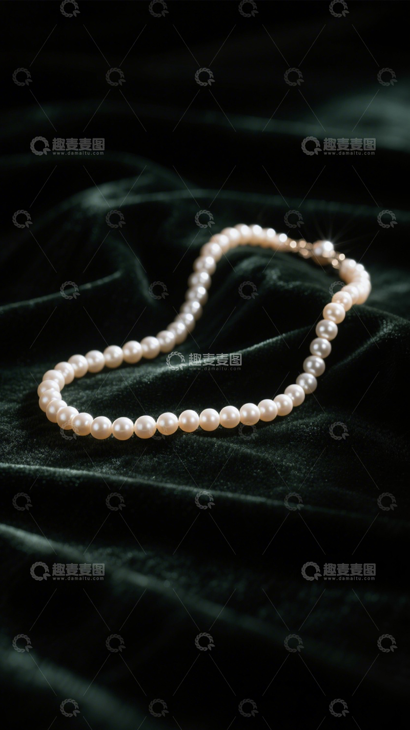高清大图下载【趣麦麦图】珍珠项链经典优雅1