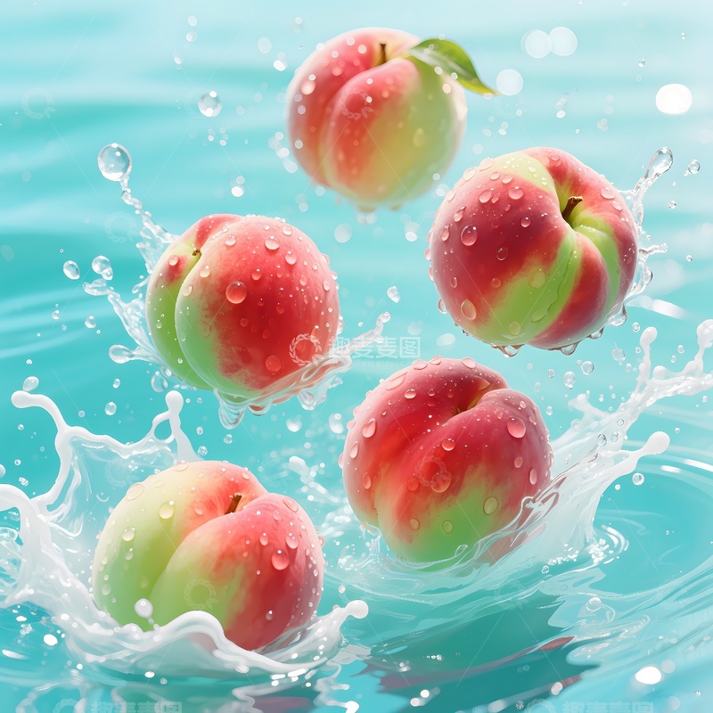 高清大图下载【趣麦麦图】水蜜桃新鲜水果1