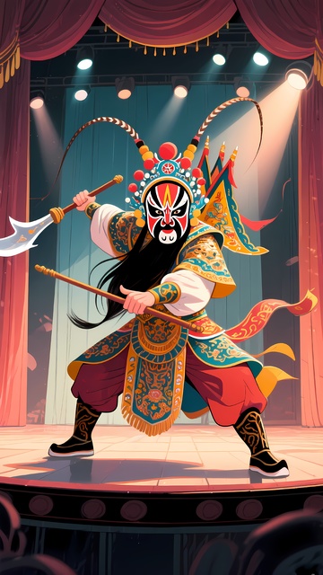 手机壳图案京剧插图