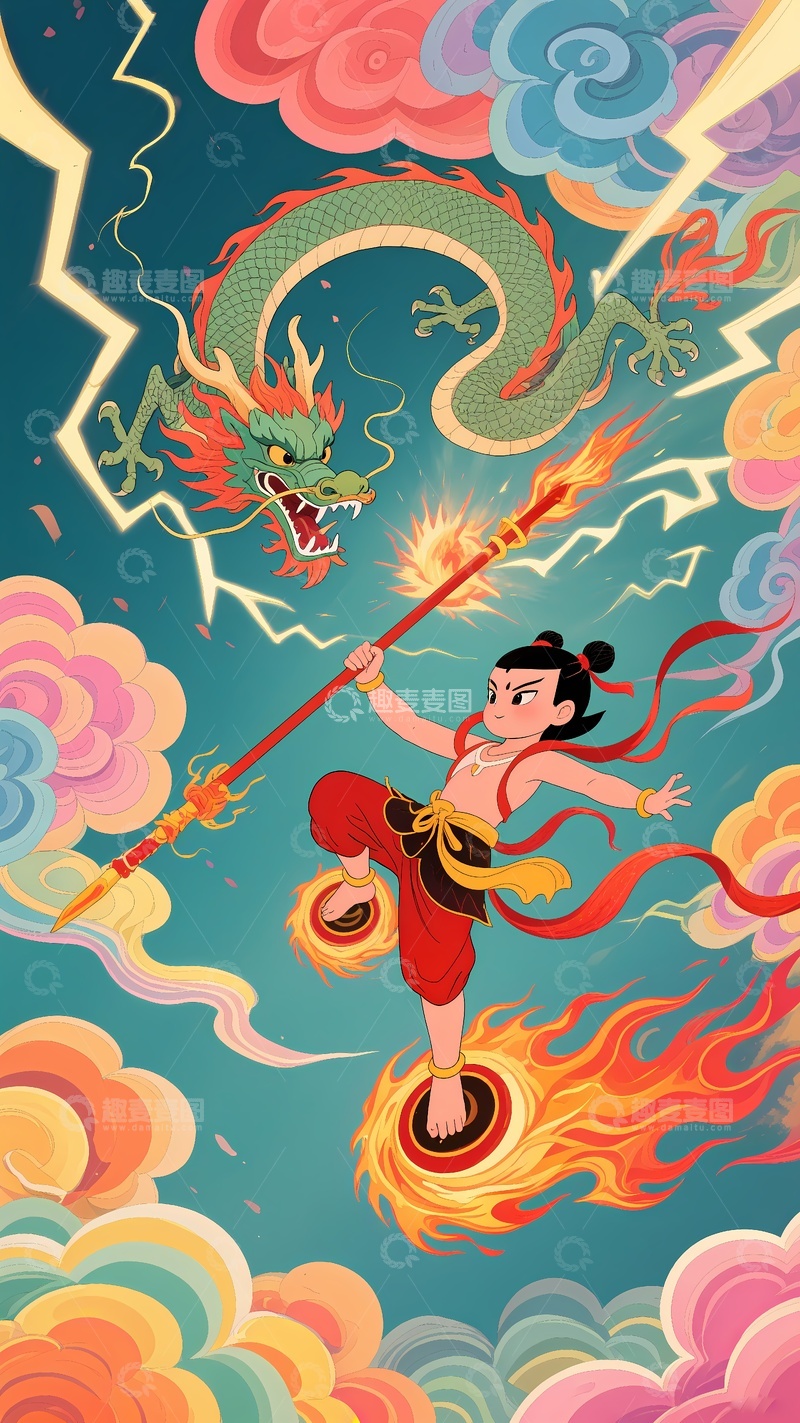 高清大图下载【趣麦麦图】手机壳图案哪吒